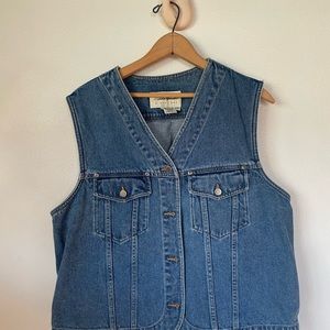 Eddie Bauer Denim Vest Vintage